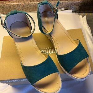 Green Espadrille Sandals 9 / 40